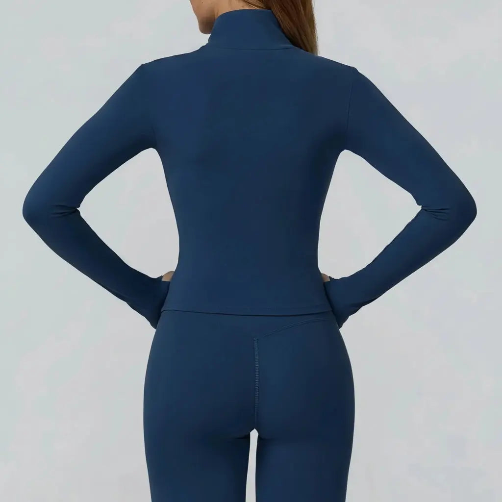 Veste Yoga Femme Slim à Ouverture pour les Pouces - Coupe-Vent et Respirante EWT2036