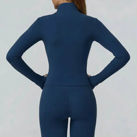 Veste Yoga Femme Slim à Ouverture pour les Pouces - Coupe-Vent et Respirante EWT2036