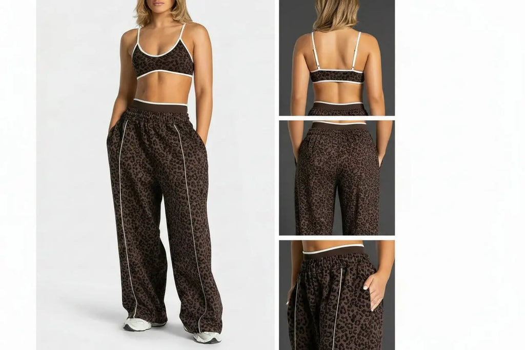 Ensemble de Sport Imprimé Léopard pour Femme