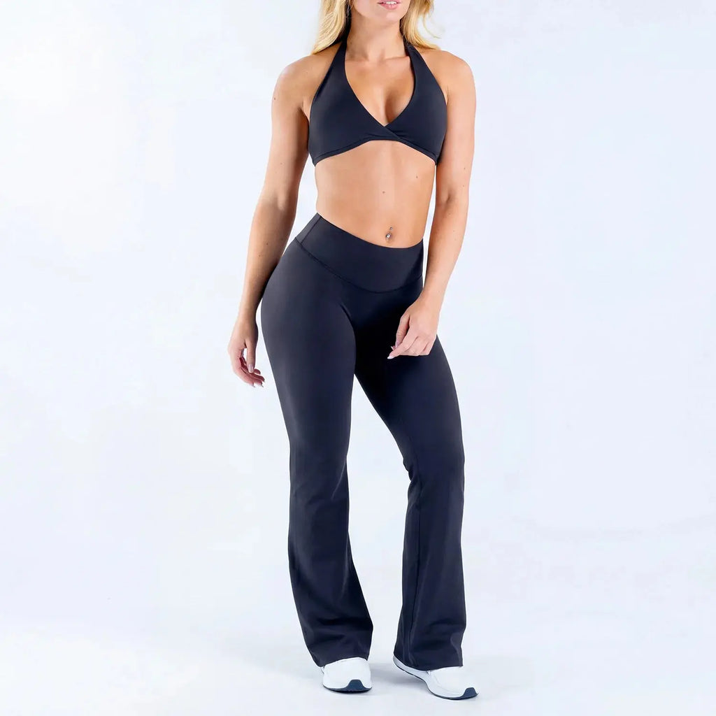 Ensemble Yoga Femme 2 Pièces Short Respirant - Nylon Spandex pour Pilates et Fitness