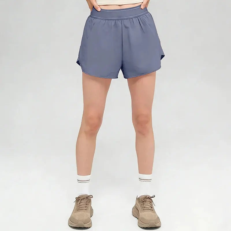 Short de Yoga Femme Taille Haute Anti-Froissement Respirant Séchage Rapide - BM-SR821
