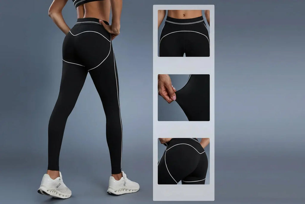 Ensemble Yoga Femme 2 Pièces - Soutien-Gorge à Bretelles et Legging Taille Haute Sans Couture - D25128+D25129