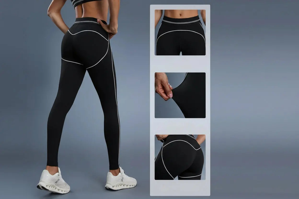 Ensemble Yoga Femme 2 Pièces - Soutien-Gorge à Bretelles et Legging Taille Haute Sans Couture - D25128+D25129