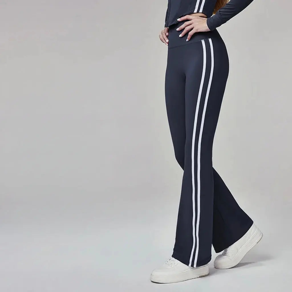 Legging Yoga Femme Taille Haute Slim Fit Rayé Respirant - DWPS124105