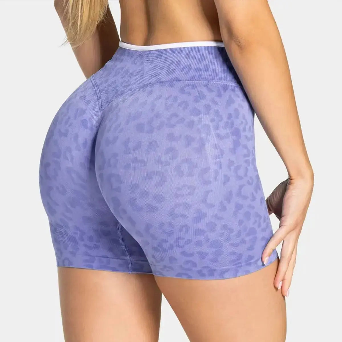 Short Léopard Taille Haute Femme - Gainant et Respirant