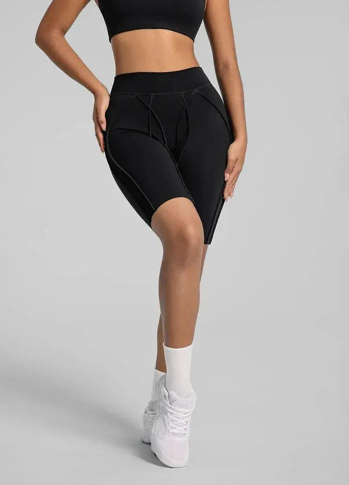 Legging Capri Femme Taille Haute Sans Couture - Effet Push-Up et Séchage Rapide - DK25160