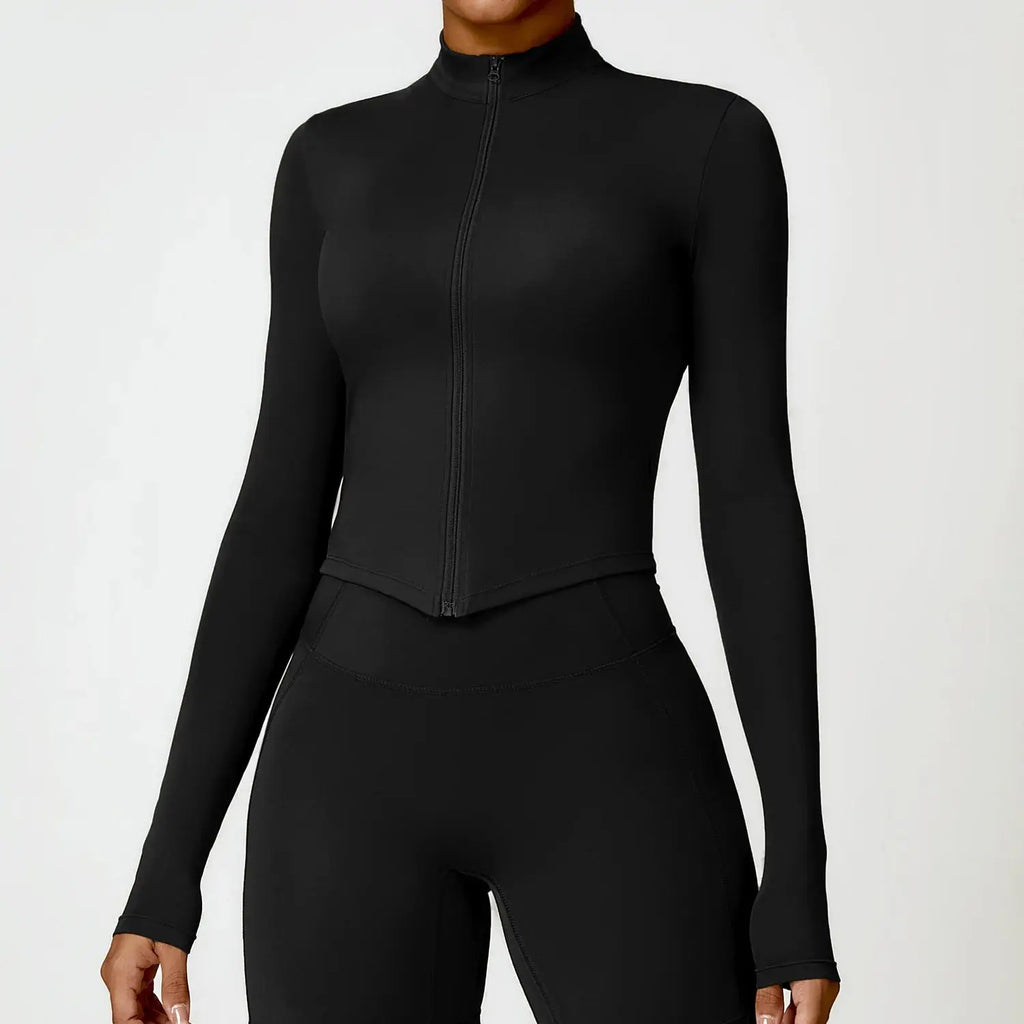 Ensemble Yoga Femme 2 Pièces Manches Longues Respirant Taille Haute - CCX8503