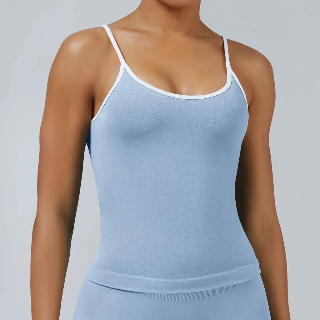 Ensemble Yoga Femme 2 Pièces Sans Couture - Legging Taille Haute et Soutien-Gorge pour Fitness