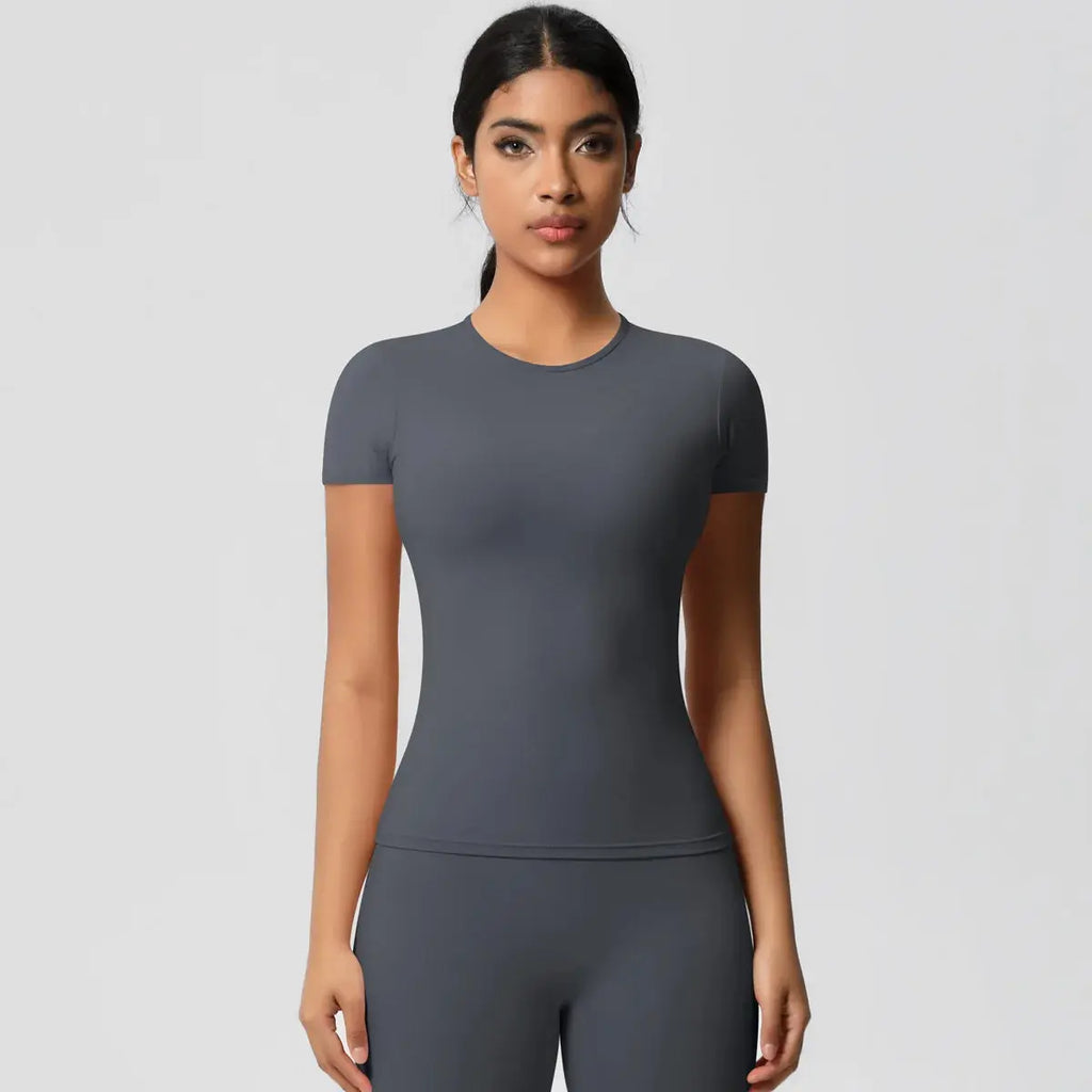 Ensemble Yoga Femme 2 Pièces Sans Manches Col Halter Côtelé Sans Couture - Y3530118