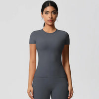 Ensemble Yoga Femme 2 Pièces Sans Manches Col Halter Côtelé Sans Couture - Y3530118