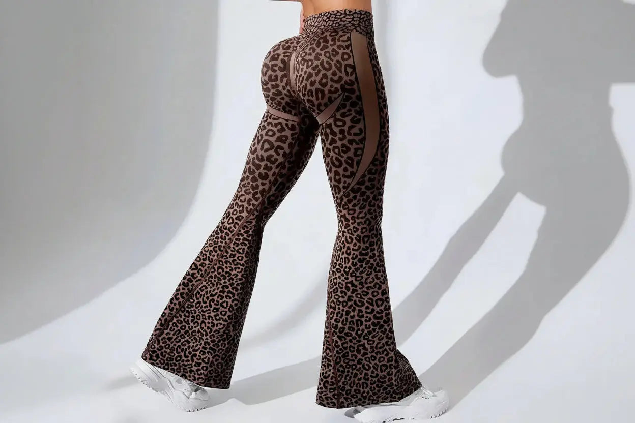 Legging Léopard Taille Haute Femme - Automne Hiver