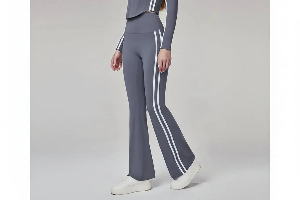 Legging Yoga Femme Taille Haute Slim Fit Rayé Respirant - DWPS124105