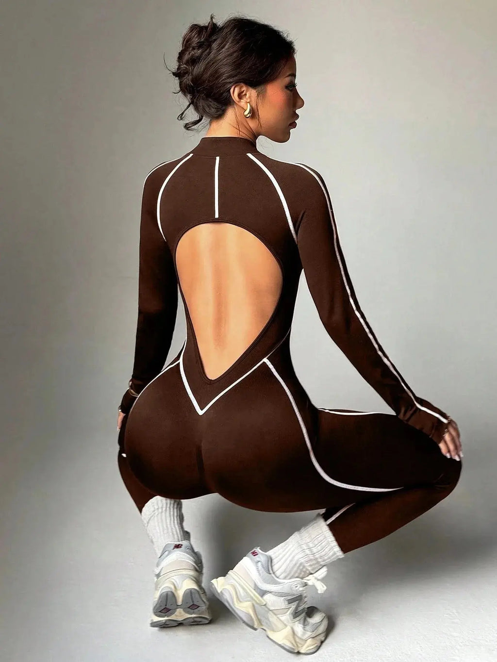 Body Yoga Femme Dos Nu Taille Haute Effet Push-Up - LT-86