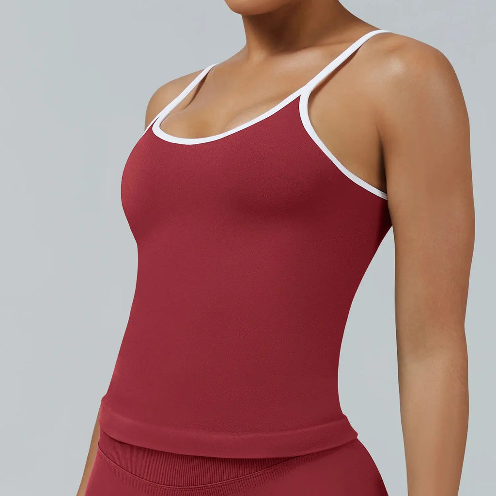 Ensemble Yoga Femme 2 Pièces Sans Couture - Legging Taille Haute et Soutien-Gorge pour Fitness