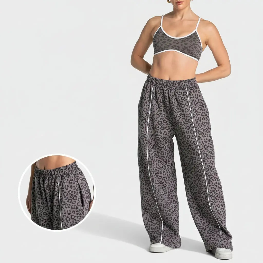 Ensemble de Sport Imprimé Léopard pour Femme