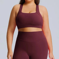 Ensemble Fitness Femme Grande Taille 3 Pièces - Soutien-Gorge, Legging et Veste