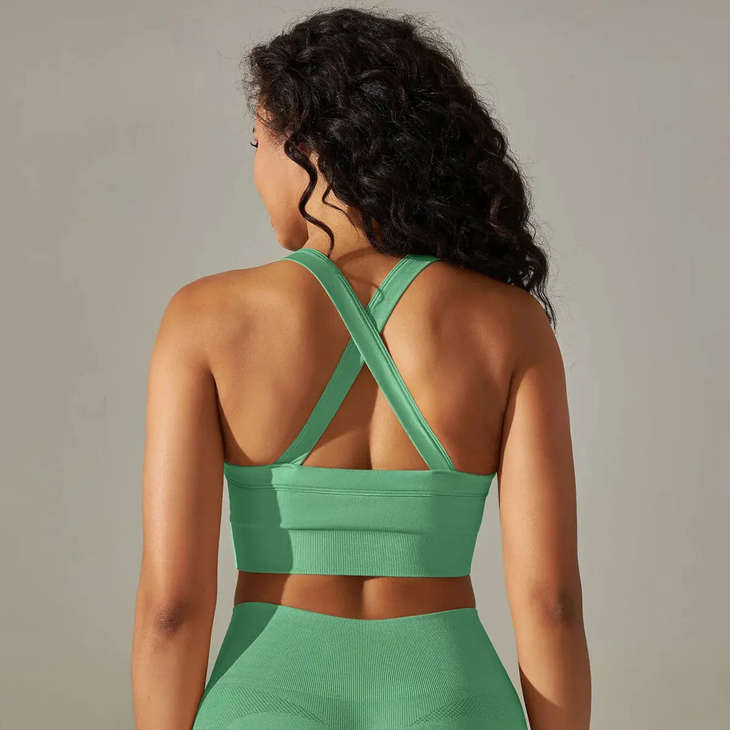 Soutien-Gorge de Sport Femme Sans Couture à Bretelles Croisées - 6606