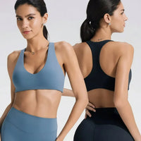 Soutien-Gorge de Sport Femme Sans Couture à Dos Nu - Support Élevé pour Yoga et Fitness