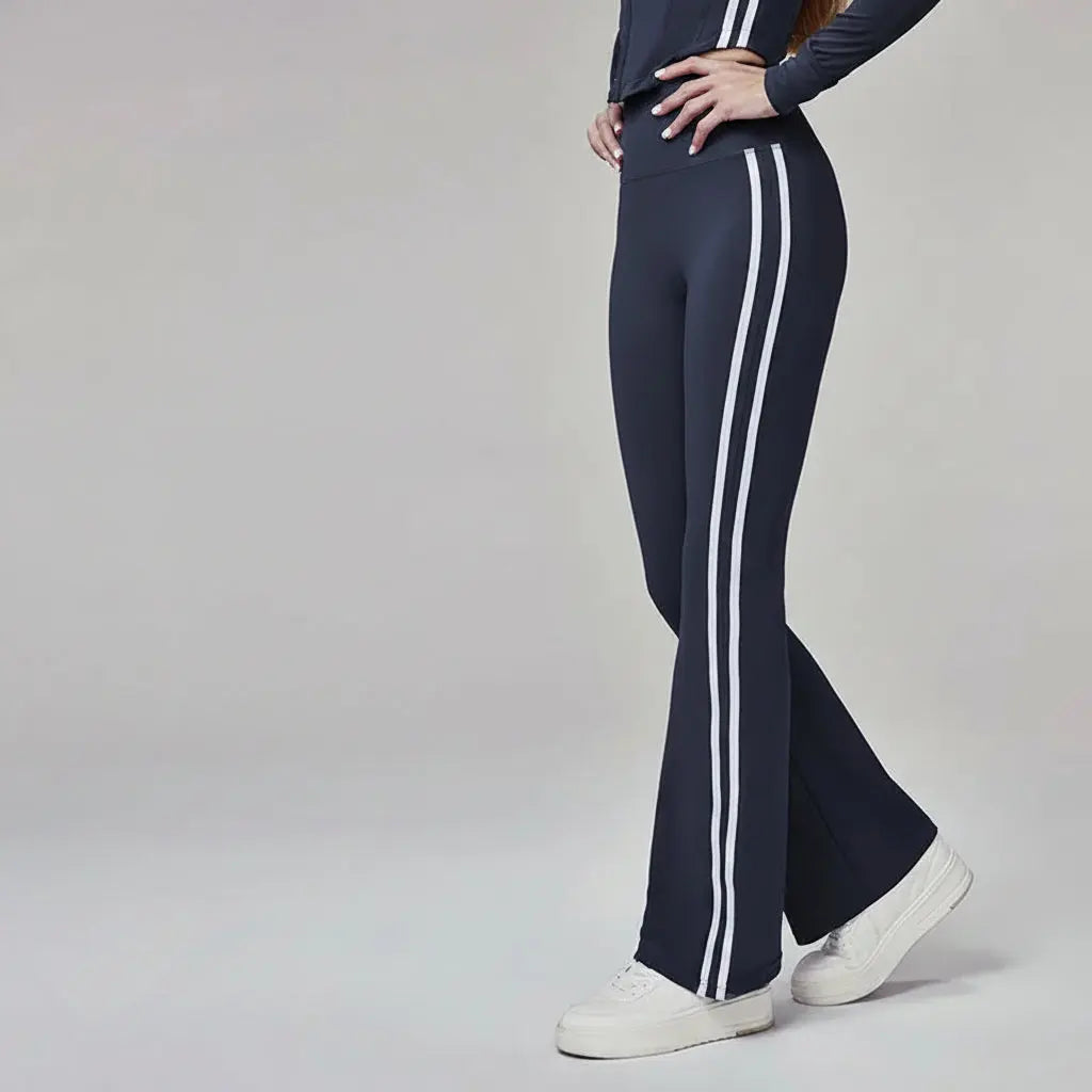 Legging Yoga Femme Taille Haute Slim Fit Rayé Respirant - DWPS124105