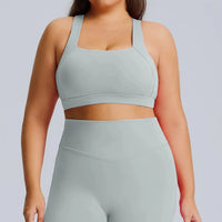 Ensemble Fitness Femme Grande Taille 3 Pièces - Soutien-Gorge, Legging et Veste