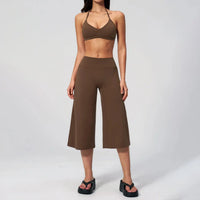 Ensemble 2 Pièces Dos Nu et Taille Haute pour Femme - Gym et Pilates
