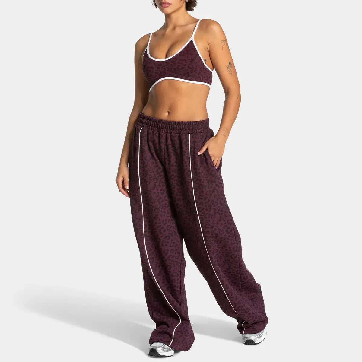 Ensemble de Sport Imprimé Léopard pour Femme