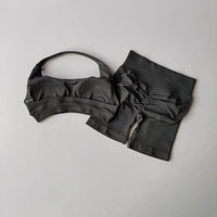 Ensemble Sport Femme 2 Pièces - Soutien-Gorge Col Halter Sans Manches et Short Taille Haute - TZ606