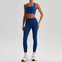 Ensemble Yoga Femme 2 Pièces - Soutien-Gorge Dos Croisé et Legging Taille Haute - JYTZ8697