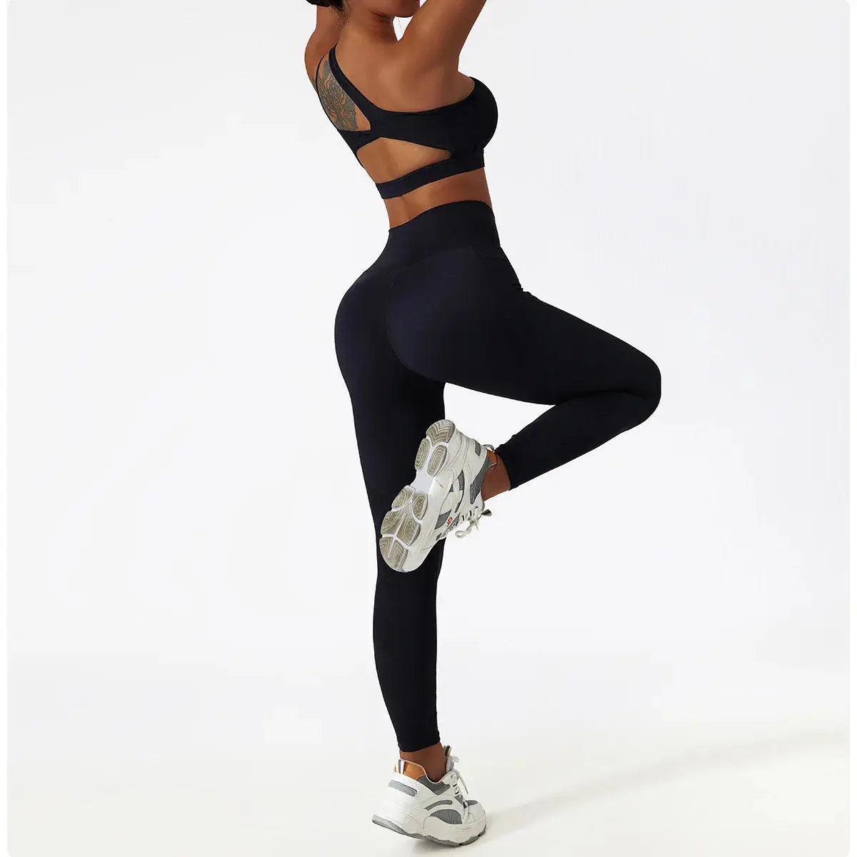 Ensemble Yoga Femme 2 Pièces - Débardeur et Legging Taille Haute