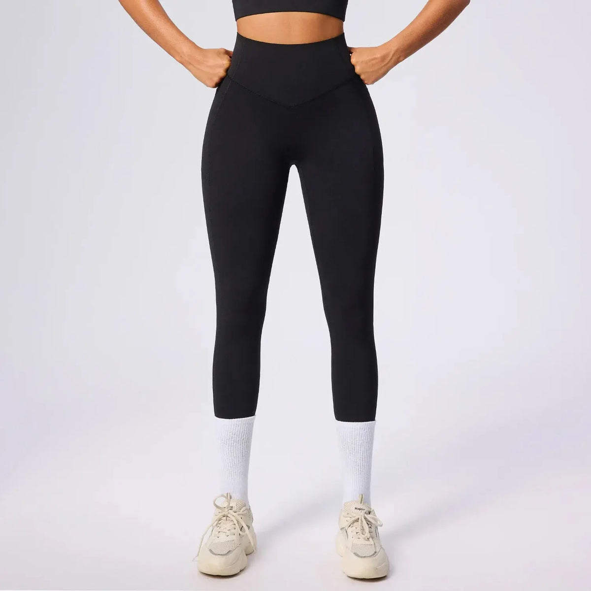 Legging Taille Haute Femme avec Poches Latérales - Extensible 4 Sens