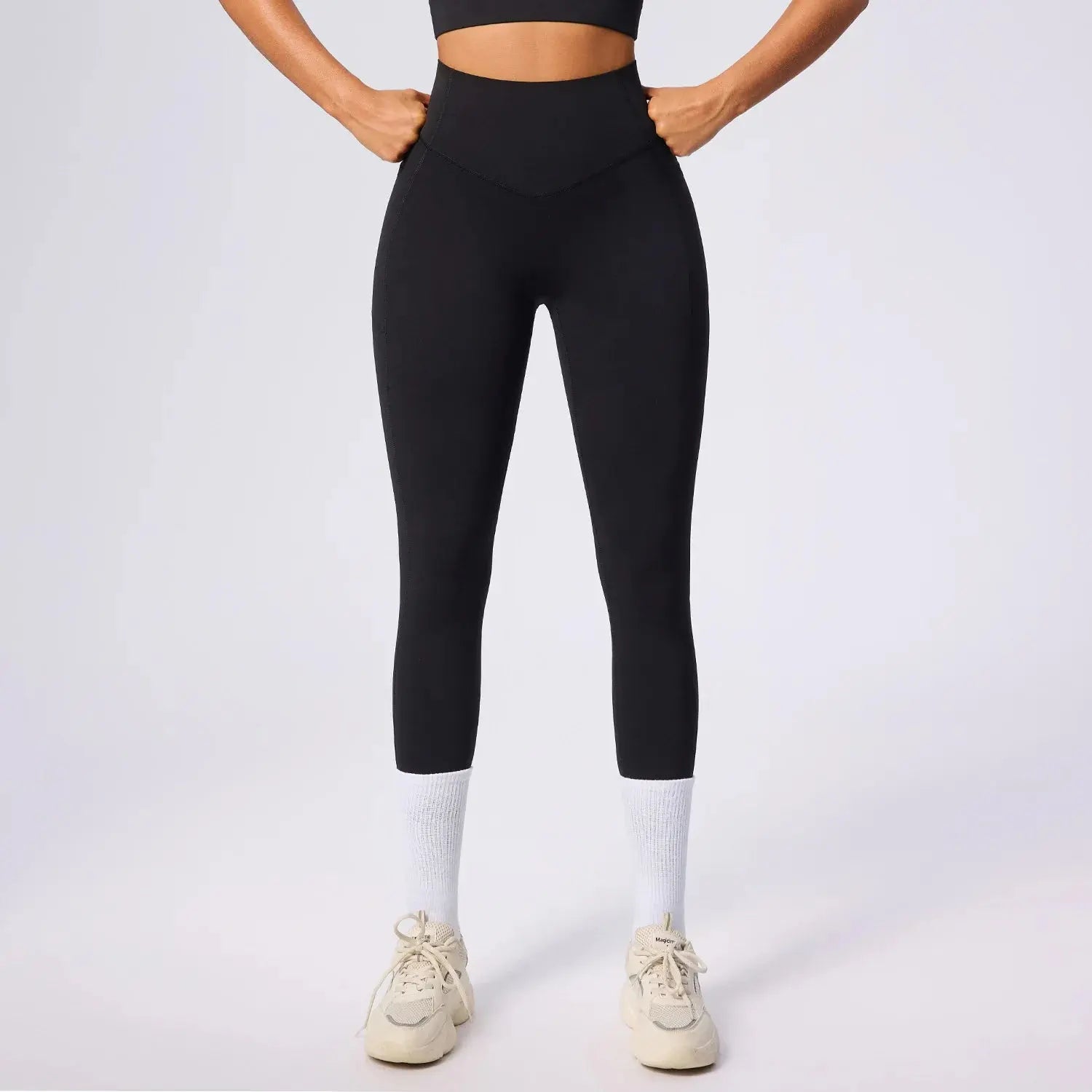 Legging Taille Haute Femme avec Poches Latérales - Extensible 4 Sens