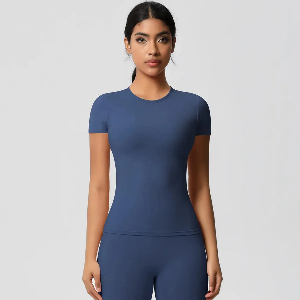 Ensemble Yoga Femme 2 Pièces Sans Manches Col Halter Côtelé Sans Couture - Y3530118