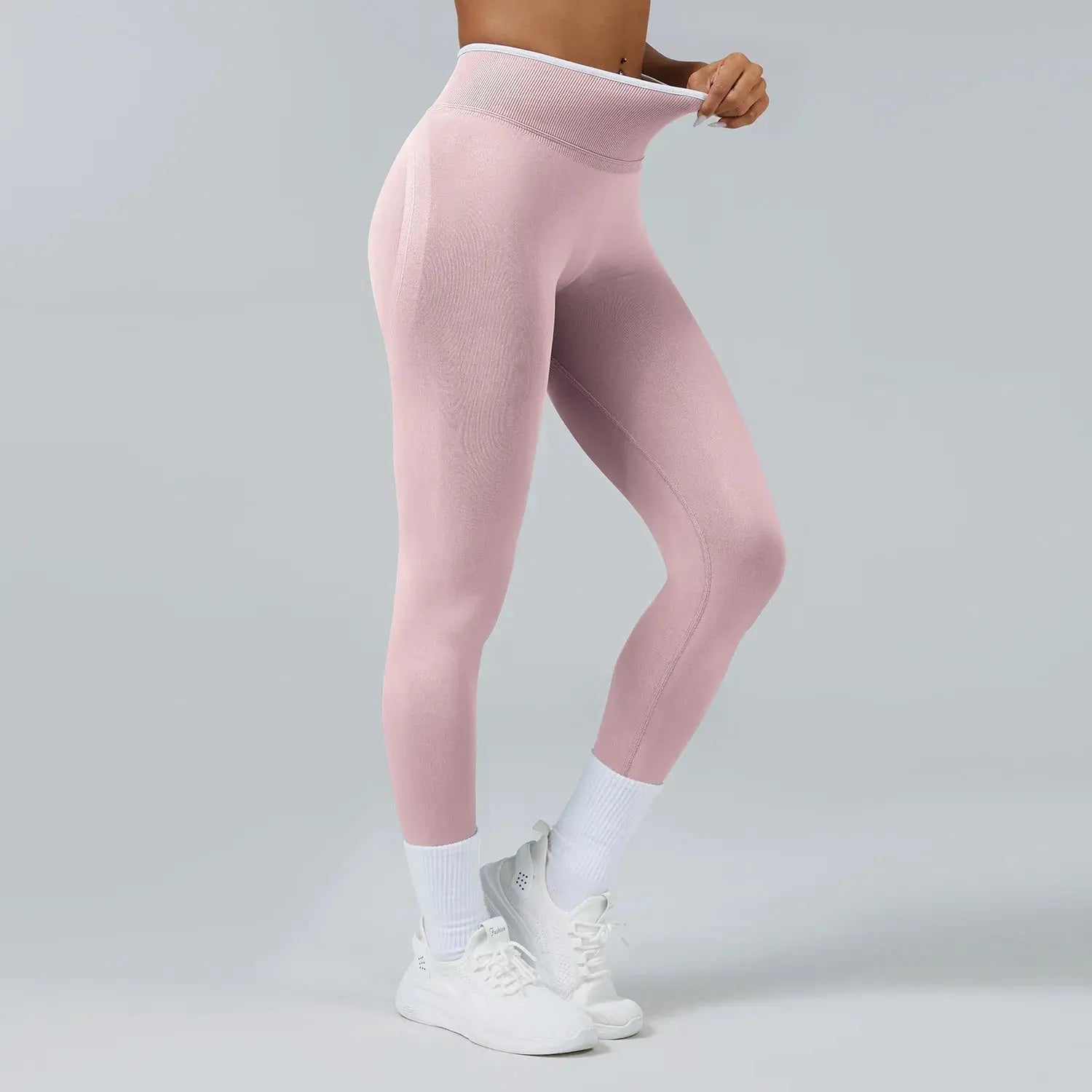 Legging Taille Haute Femme Color Block - Effet Fessier Galbé Sans Couture