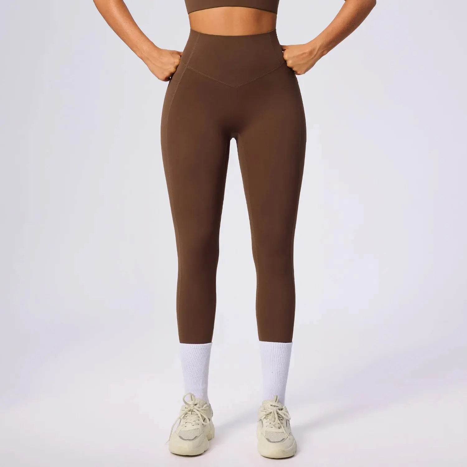 Legging Taille Haute Femme avec Poches Latérales - Extensible 4 Sens