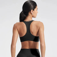 Soutien-Gorge de Sport Femme Sans Couture à Dos Nu - Support Élevé pour Yoga et Fitness