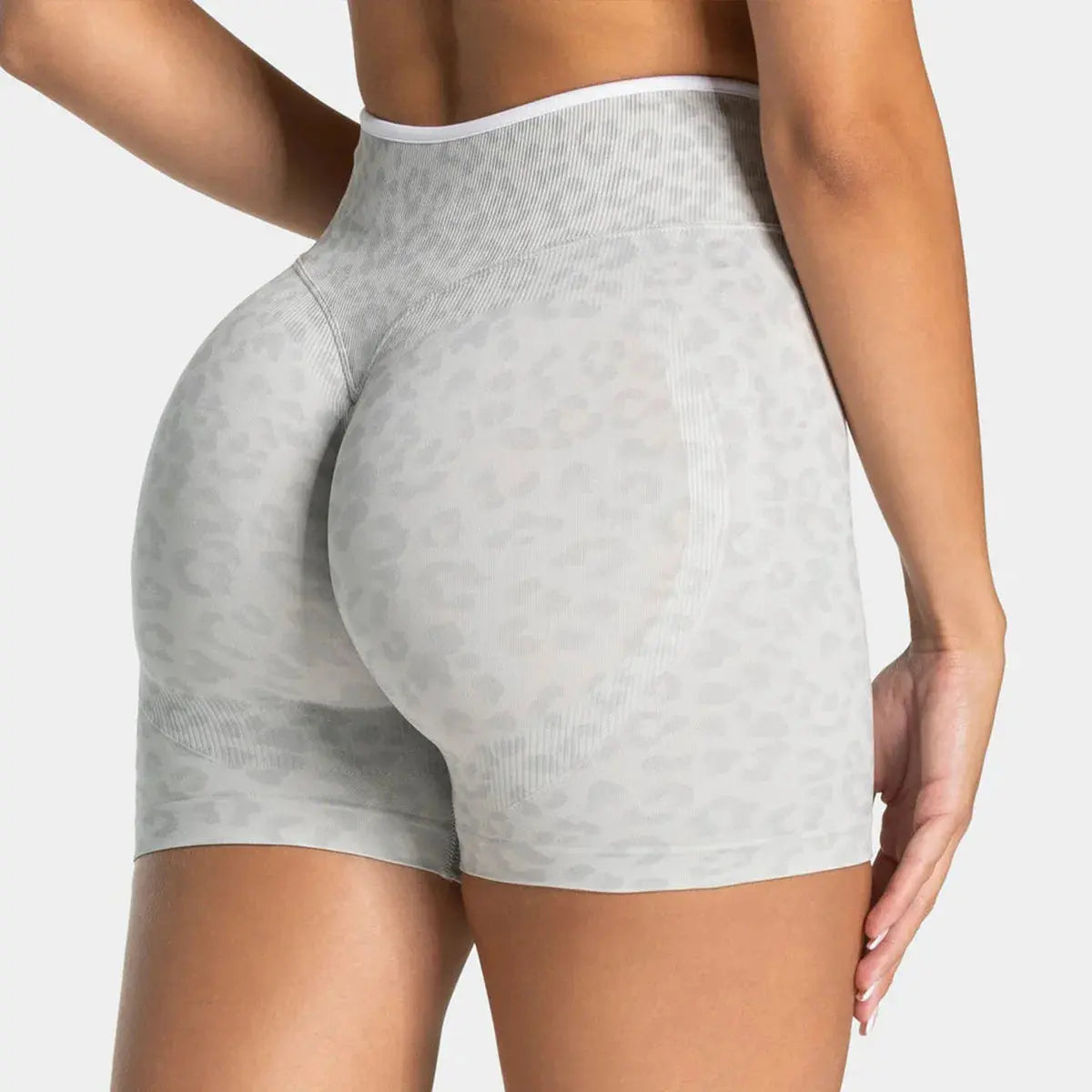 Short Léopard Taille Haute Femme - Gainant et Respirant