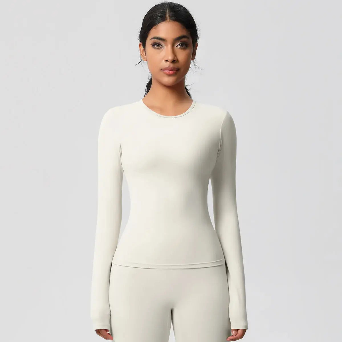Ensemble Yoga Femme 2 Pièces Sans Manches Col Halter Côtelé Sans Couture - Y3530118