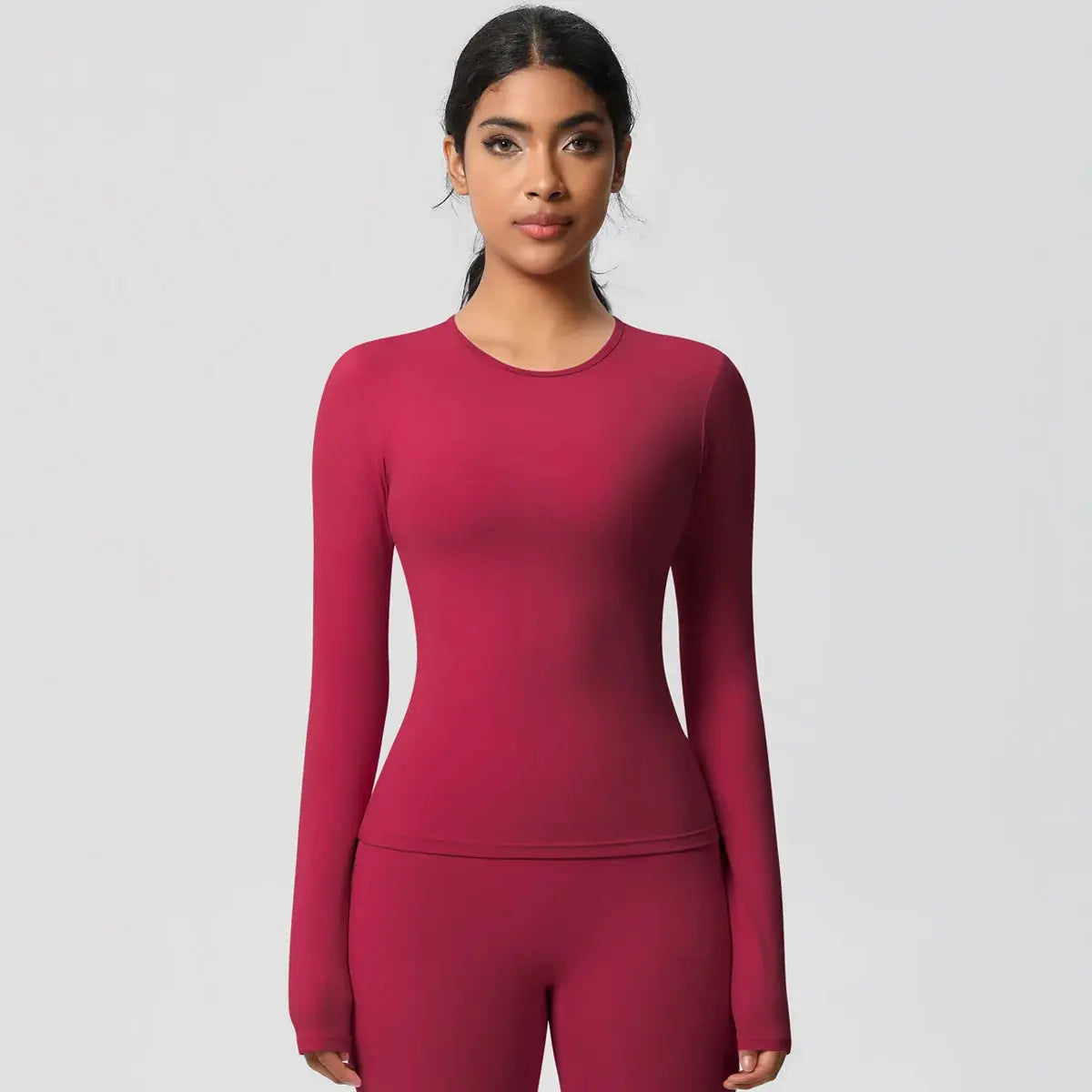 Ensemble Yoga Femme 2 Pièces Sans Manches Col Halter Côtelé Sans Couture - Y3530118