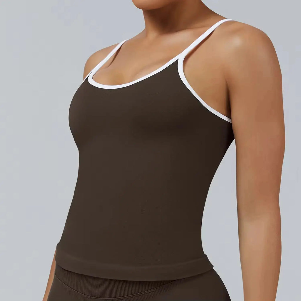 Ensemble Yoga Femme 2 Pièces Bloc Couleur Léopard Sans Couture - New Trend
