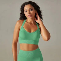 Soutien-Gorge de Sport Femme Sans Couture à Bretelles Croisées - 6606