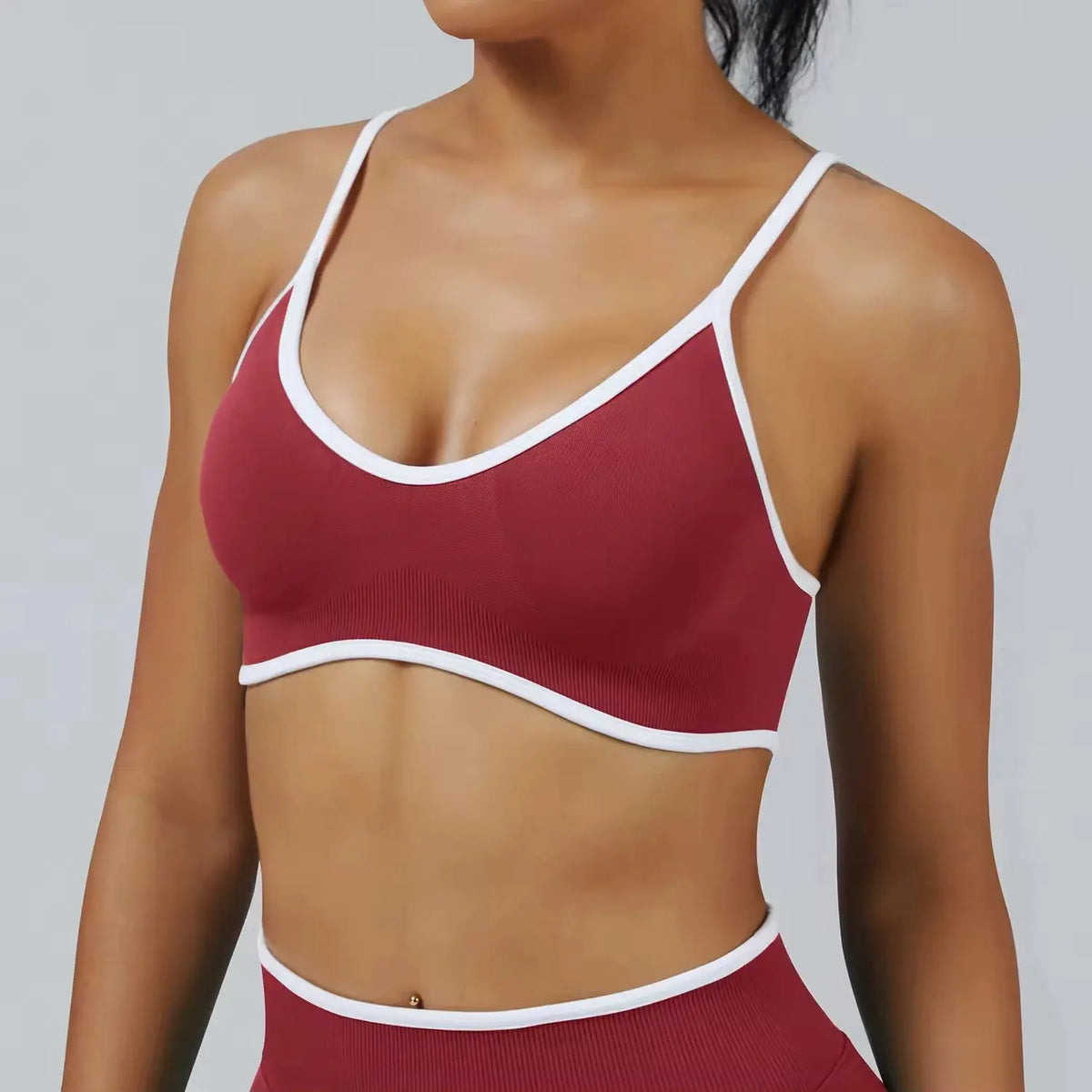Ensemble Yoga Femme 2 Pièces Bloc Couleur Léopard Sans Couture - New Trend