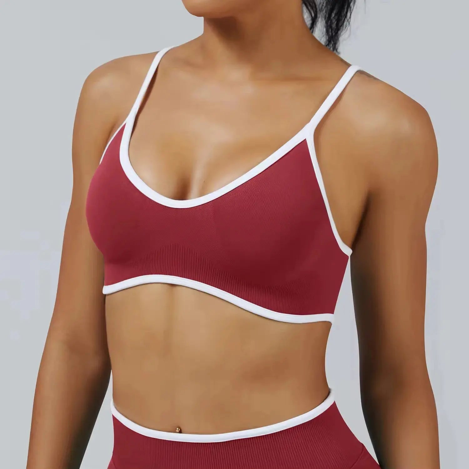 Ensemble Yoga Femme 2 Pièces Bloc Couleur Léopard Sans Couture - New Trend