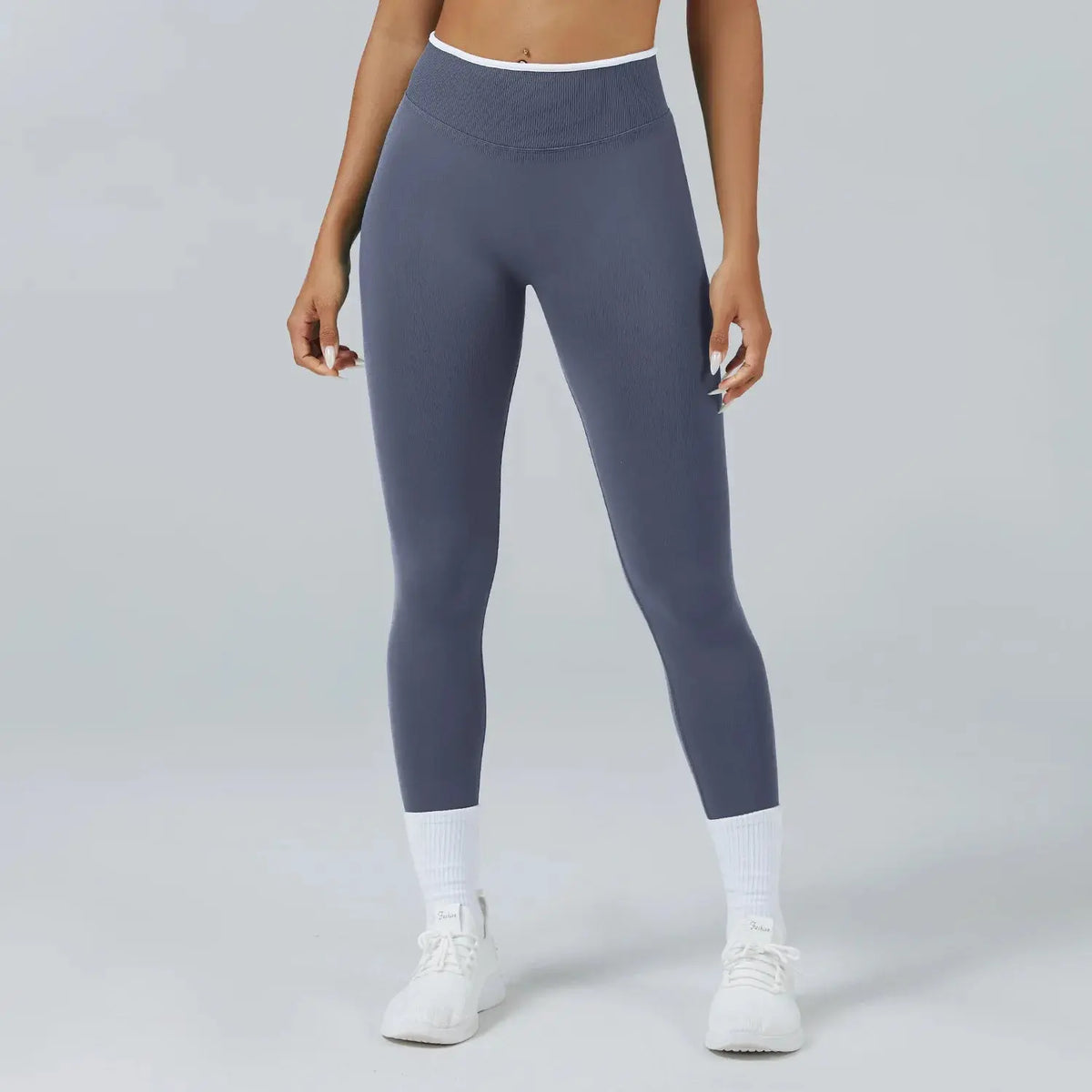 Legging Taille Haute Femme Color Block - Effet Fessier Galbé Sans Couture