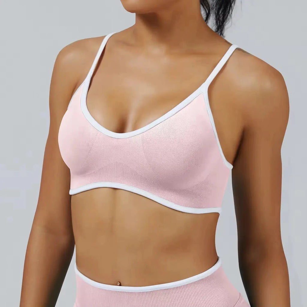 Ensemble Yoga Femme 2 Pièces Bloc Couleur Léopard Sans Couture - New Trend