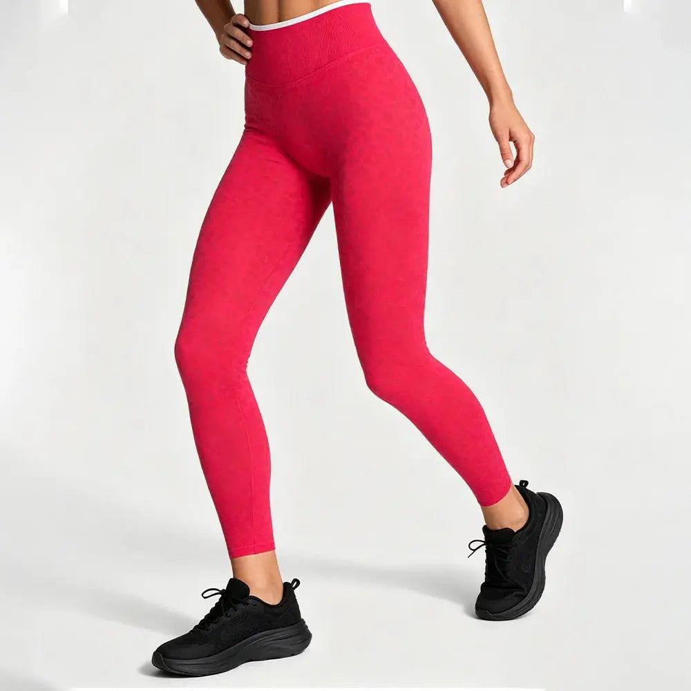 Ensemble Yoga Femme 2 Pièces Bloc Couleur Léopard Sans Couture - New Trend