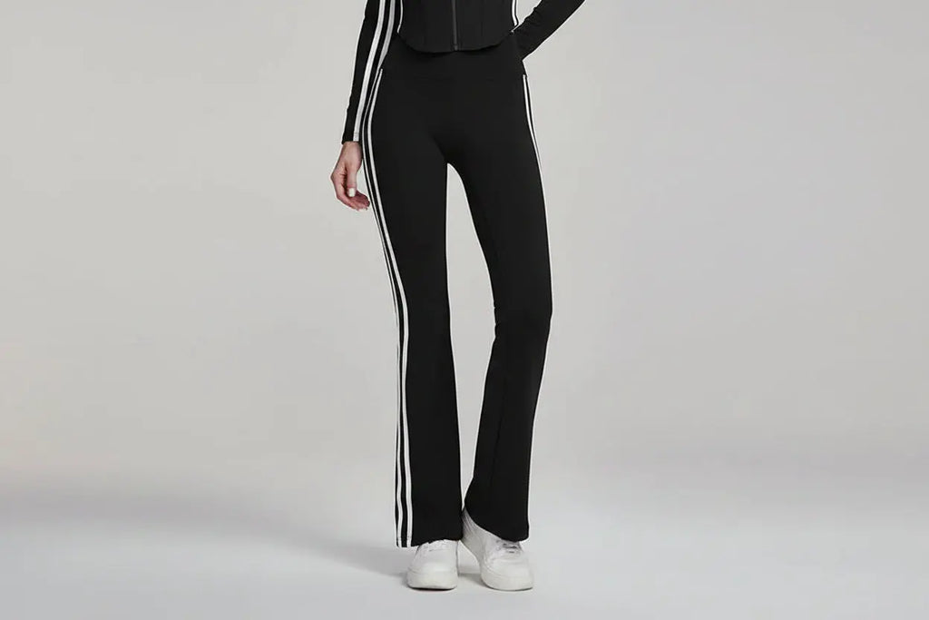 Legging Yoga Femme Taille Haute Slim Fit Rayé Respirant - DWPS124105