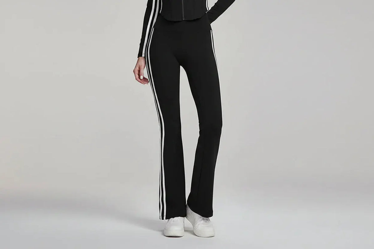 Legging Yoga Femme Taille Haute Slim Fit Rayé Respirant - DWPS124105