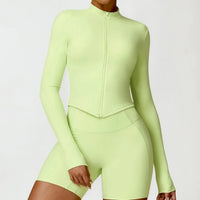 Ensemble Yoga Femme 2 Pièces Manches Longues Respirant Taille Haute - CCX8503