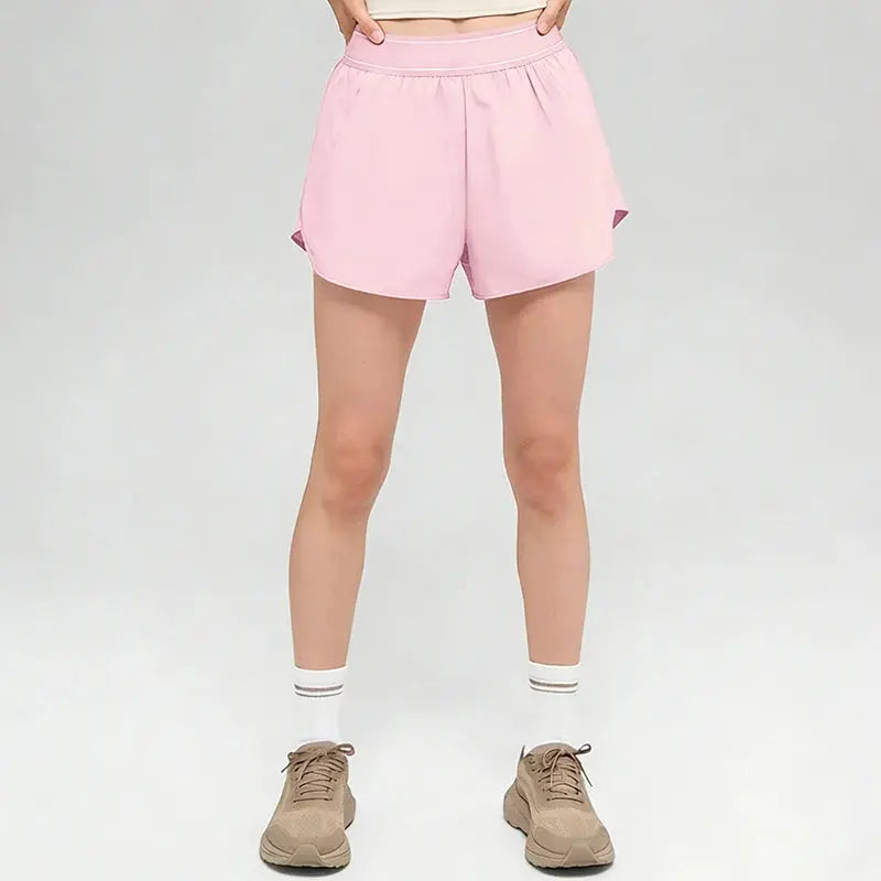 Short de Yoga Femme Taille Haute Anti-Froissement Respirant Séchage Rapide - BM-SR821