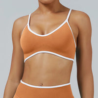 Ensemble Yoga Femme 2 Pièces Sans Couture - Legging Taille Haute et Soutien-Gorge pour Fitness